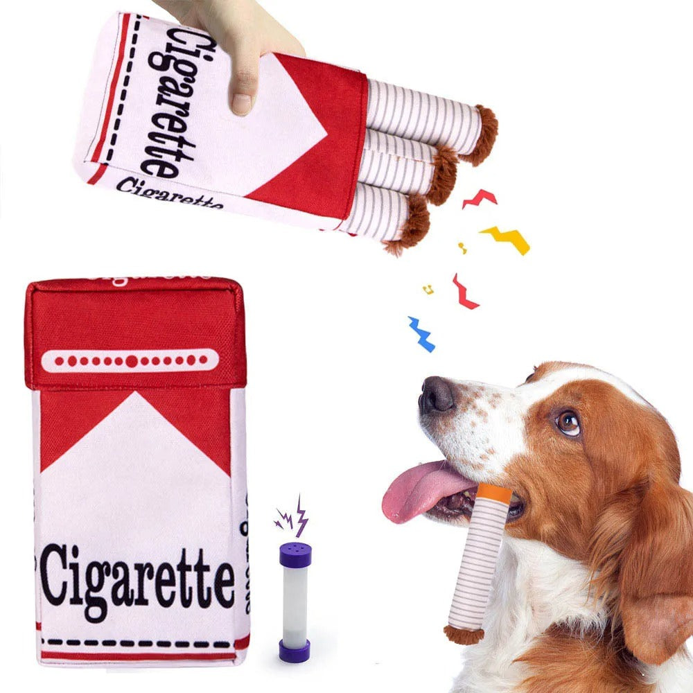 Cigarette Pack Dog Toy