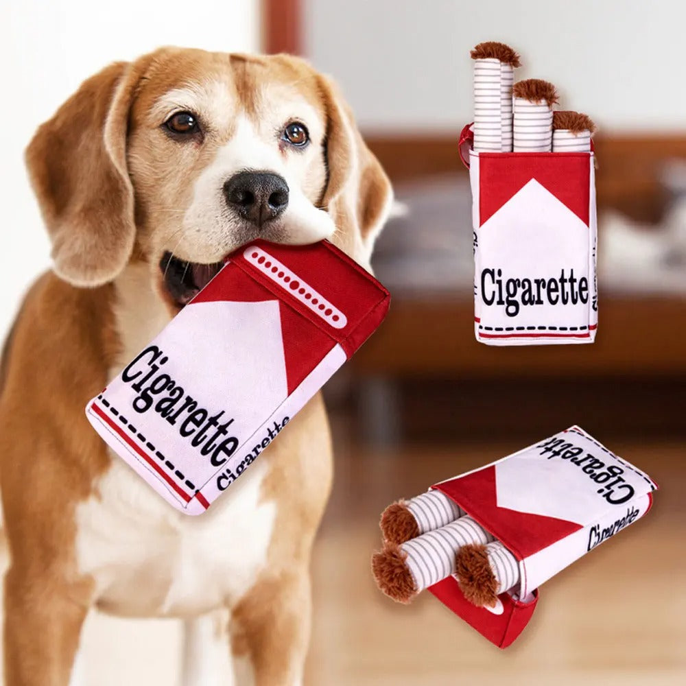 Cigarette Pack Dog Toy